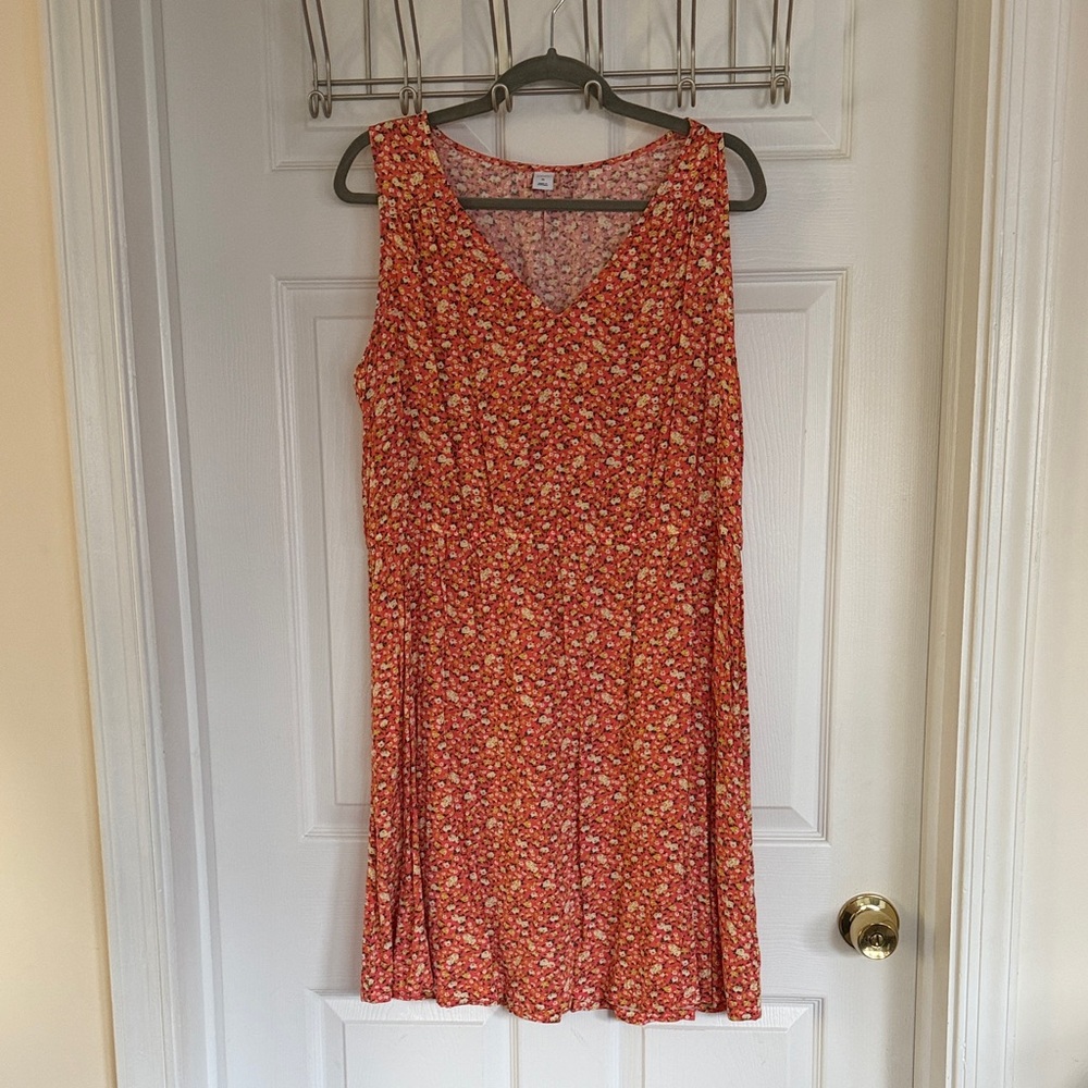 Old Navy Pink Floral Midi Dress